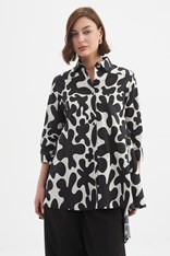 SHIRT SWING BACK - black white