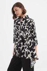 SHIRT SWING BACK - black white
