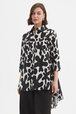 SHIRT SWING BACK - black white