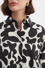 SHIRT SWING BACK - black white