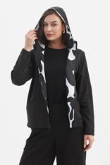 WINDBREAKER REVERSIBLE - black white