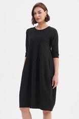 DRESS DIAGONAL SEAM WINTER - black