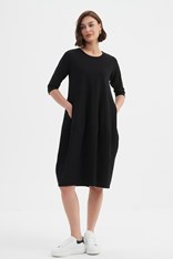 DRESS DIAGONAL SEAM WINTER - black