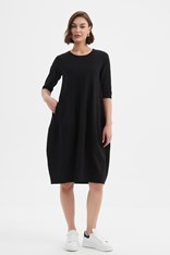 DRESS DIAGONAL SEAM WINTER - black