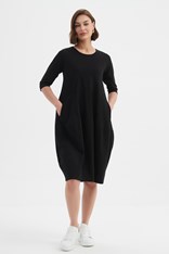 DRESS DIAGONAL SEAM WINTER - black