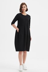 DRESS DIAGONAL SEAM WINTER - black