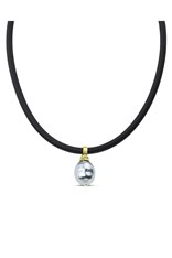 NECKLACE PEARL DROP 17 INCH N11156 - grey