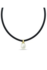 NECKLACE PEARL DROP 17 INCH N11156 - cream