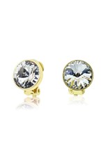 EARRINGS SWAROVSKI CRYSTAL CLIPON E01342 - gold