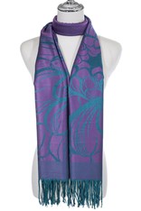 SCARF MARTINA 100% PASHMINA - lilac