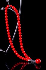 NECKLACE BALL HL01977 - red