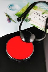 NECKLACE DISC RN1008 - red