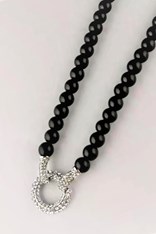 NECKLACE DIAMONTE CIRCLE SNE11919 - black