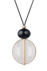 NECKLACE WHITE DISC DIANA