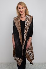 VEST LEATHERETTE NAOMI - leopard