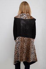 VEST LEATHERETTE NAOMI - leopard